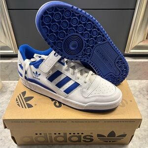 NWOB Adidas Forum Low Royal Blue & White Strap Lace Show Men 10.5
